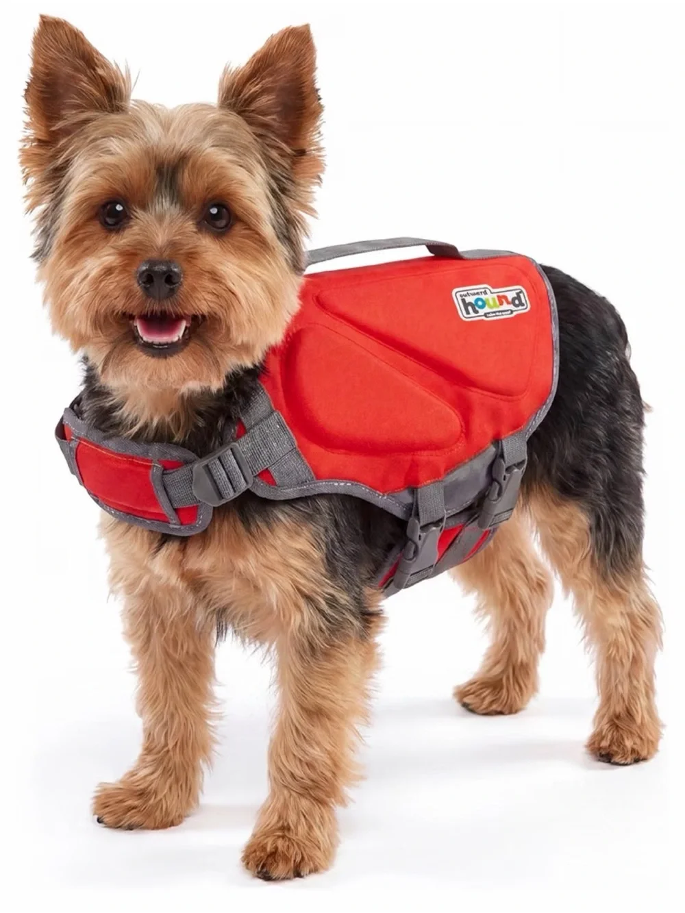 Outward Hound Granby Splash red-Orange Dog Life Jacket with Handle size XS
